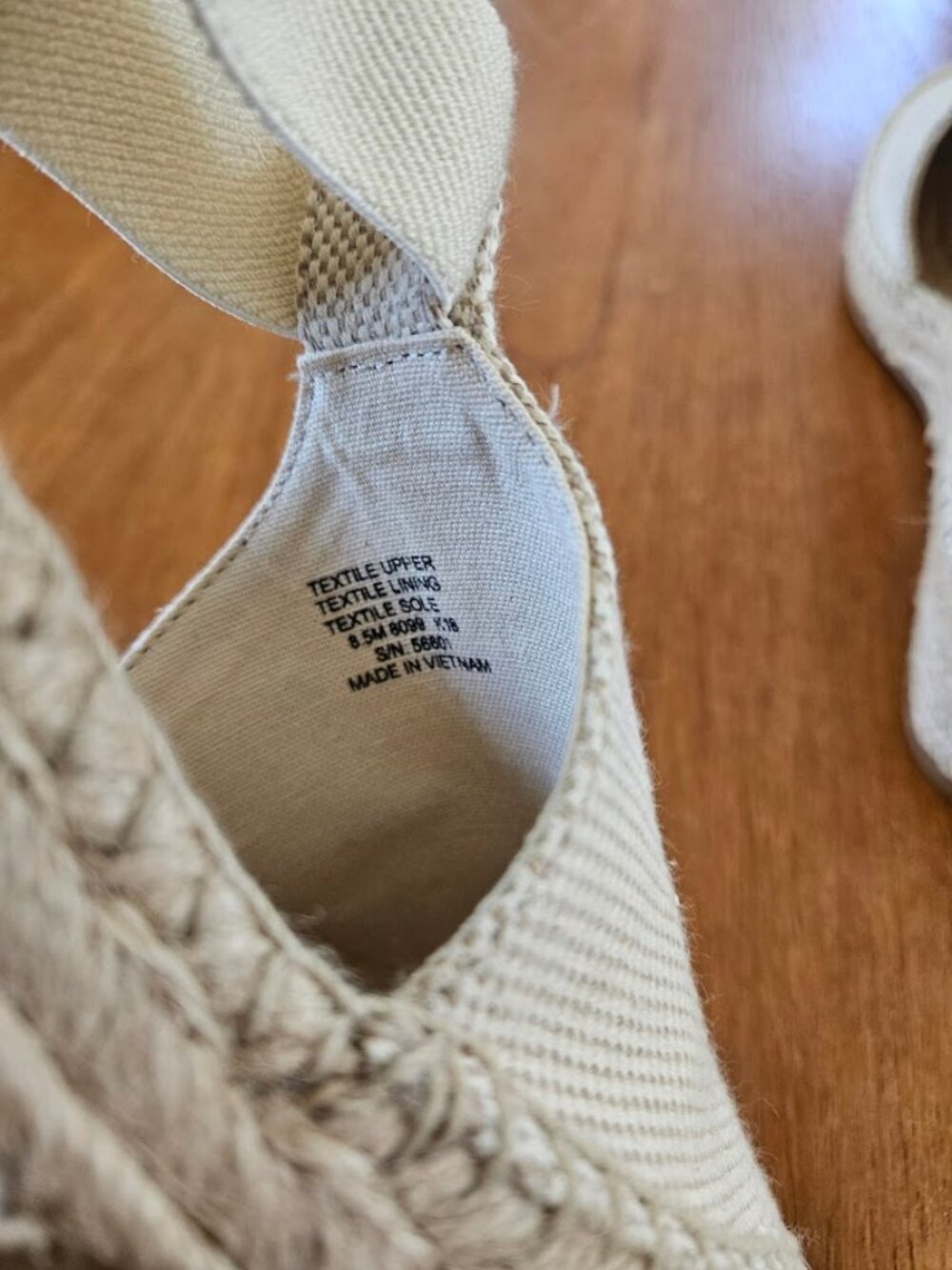 Tory Burch Catalina Espadrille Canvas Wedge Sandal Shoe Sand Natural Tan 8.5 - Picture 11 of 11